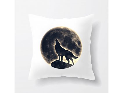polštář Měsíc vlk