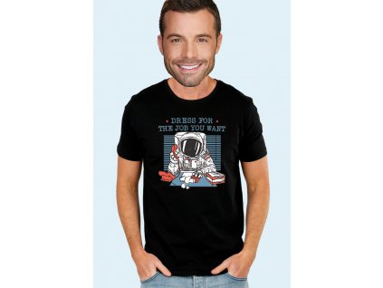 pánské bílé tričko práce kosmonaut