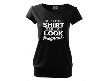 těhotenské černé tričko vypadám v tomhle tričku těhotná