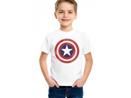 Dětské tričko Kapitán amerika štít