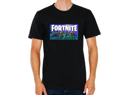 pánské černé tričko Fortnite fan art