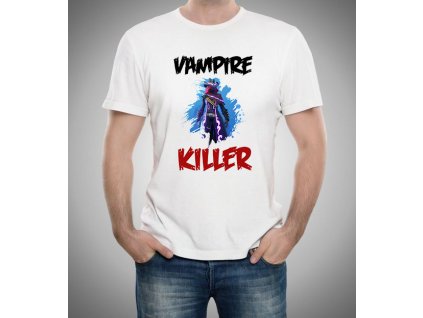pánské bílé tričko fortnite vampire killer