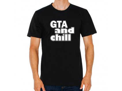 pánské černé tričko GTA odpočinek