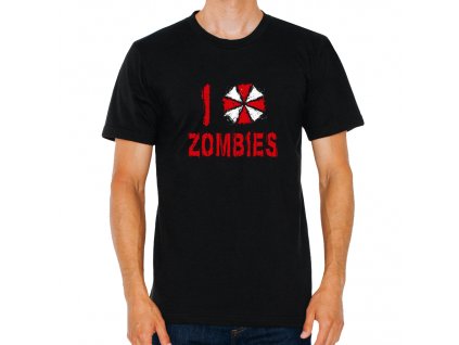 pánské černé tričko Resident Evil I love zombies