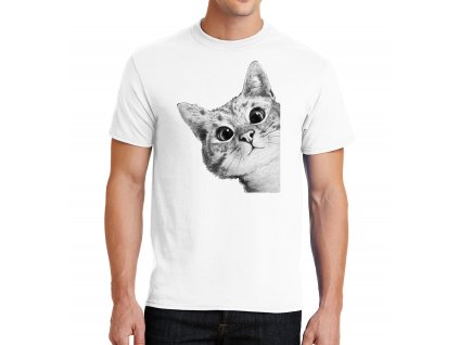 Pánské tričko Zvědavá kočička