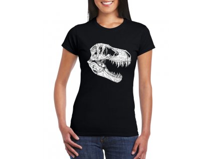 Dámské tričko T rex Lebka