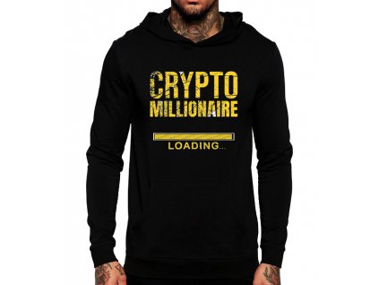 mikina Bitcoin milionář s kapuci