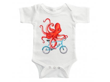 dětské body Cyklista Chobotnice