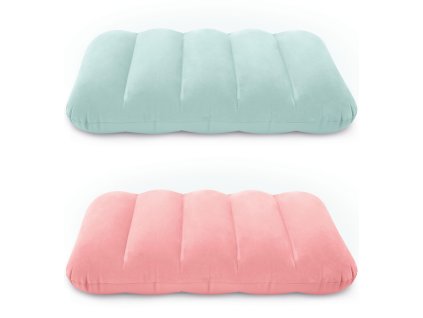Nafukovací mikroplyšový polštářek 43 x 28 x 9 cm barevný
