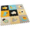 Pěnové puzzle 9ks 30 x 30 x 1 cm - zvířátka barevné