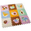 Pěnové puzzle 9ks 30 x 30 x 1 cm - zvířátka barevné