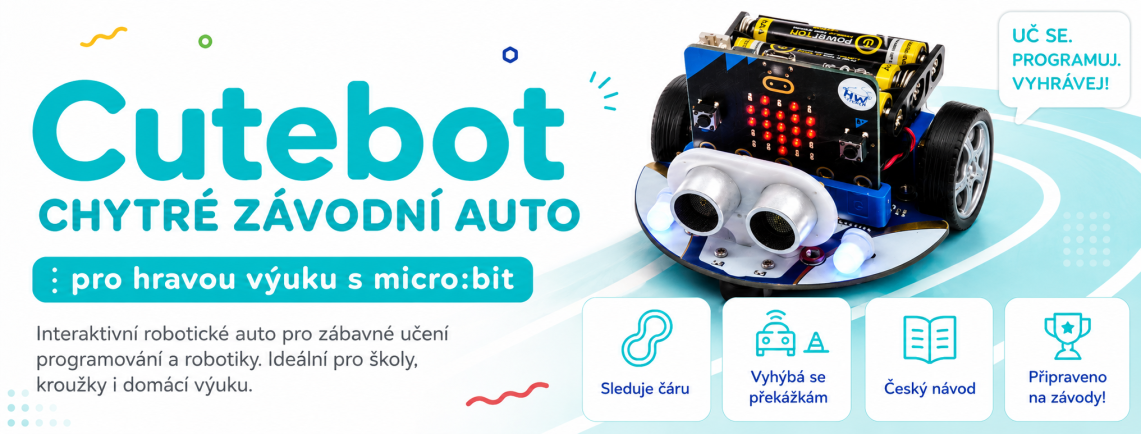 Cutebot pro hravou výuku s micro:bit!