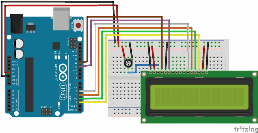 Zapojení 20x4, 16x4, 16x2 LCD displeje s deskou Arduino UNO