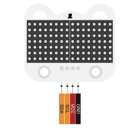 8x16 LED Matrix modul - červená signály