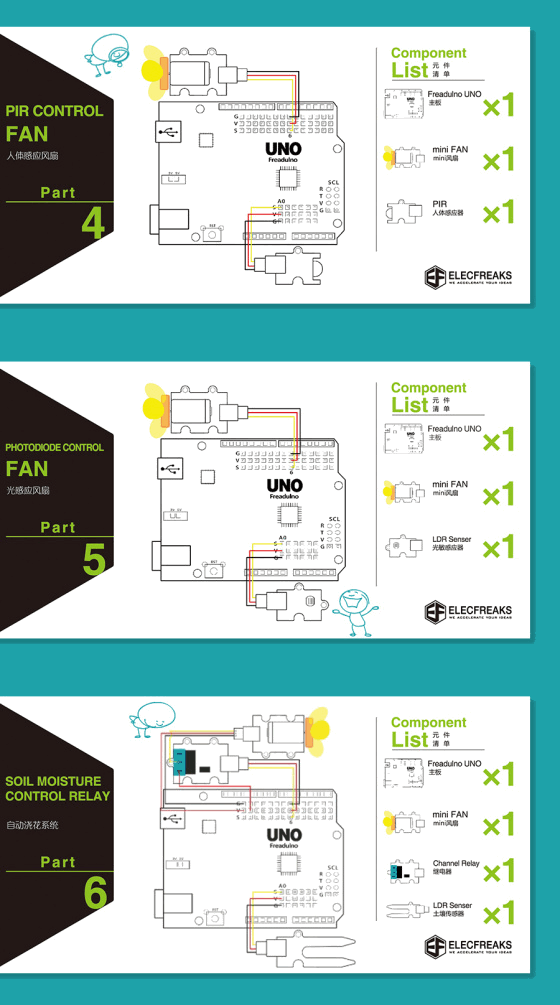 Arduino Starter Kit (pro začátečníky) projekty 4-6