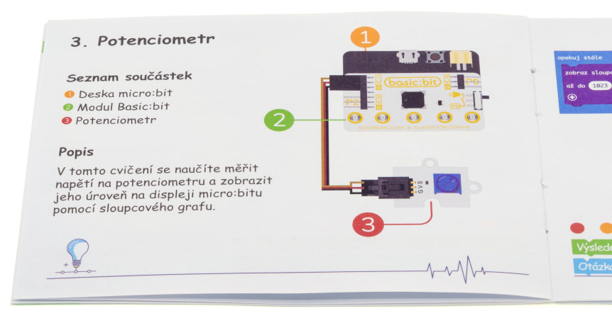 BBC micro:bit Basic Kit návod příklad