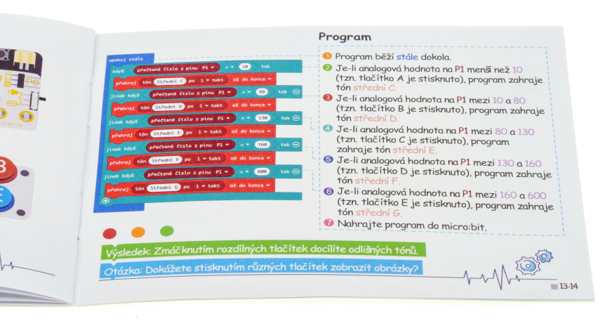 BBC micro:bit Basic Kit návod program