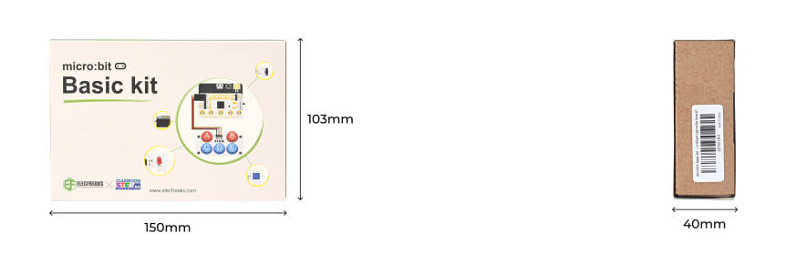 BBC micro:bit Basic Kit rozměry