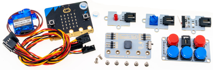 BBC micro:bit v2 Basic Kit součásti