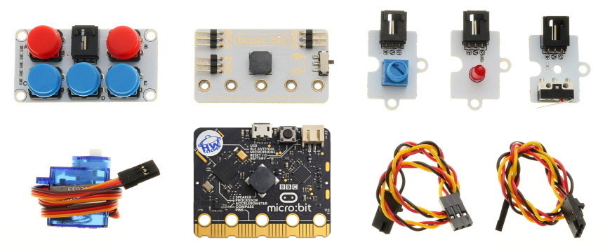 BBC micro:bit v2 Basic Kit součásti