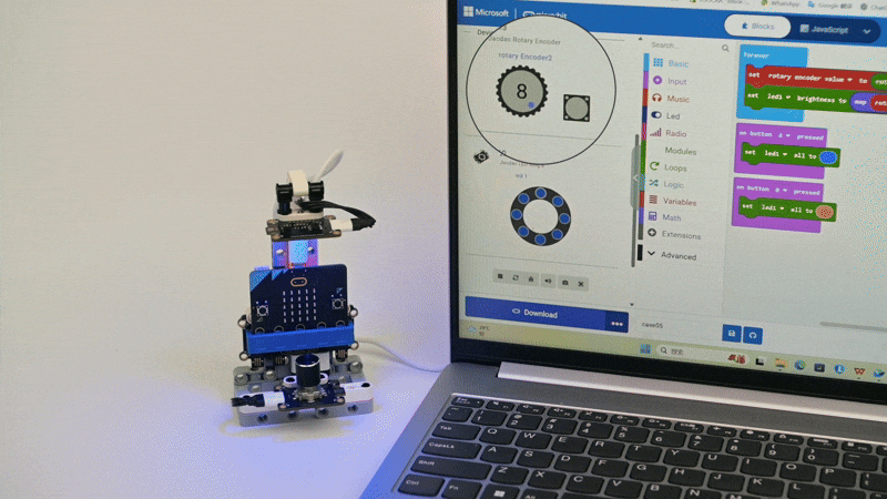 Jacdac pro microbit interakce v reálném čase