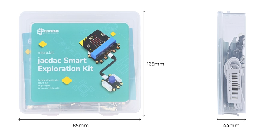 JACDAC Smart Exploration Kit pro micro:bit – sada chytrých senzorů - rozměry