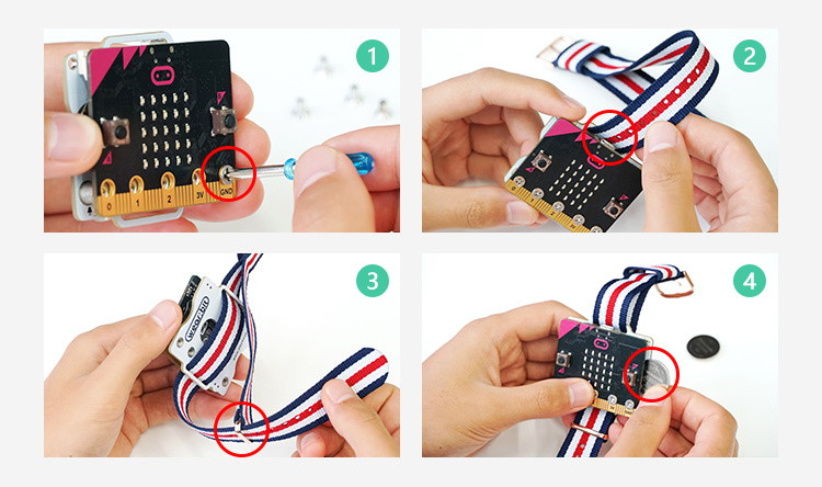Micro:bit chytré hodinky (Smart Coding Kit) sestavení