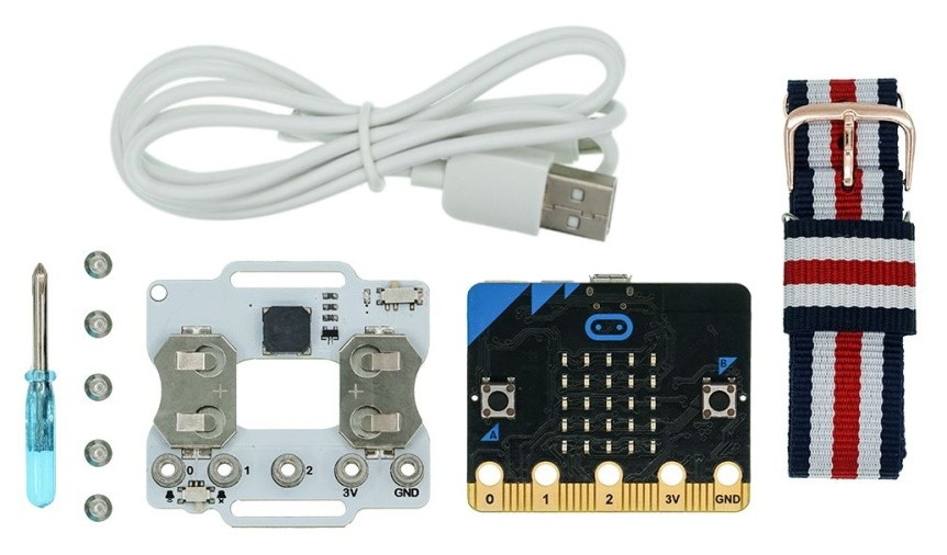 Micro:bit chytré hodinky (Smart Coding Kit) součásti