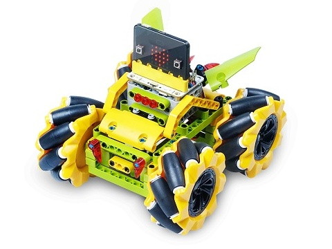 Micro:bit Mecanum bugina s pohybem 360° - bez modulu micro:bit