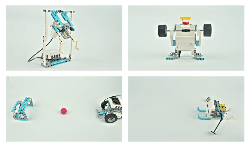 micro:bit Nezha Pro Sports Kit - sportovně laděný STEAM kit (bez micro:bit) příklady použití