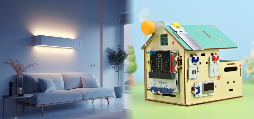micro:bit Petal Smart Home Explorer Kit - pro chytrou domácnost a IoT model
