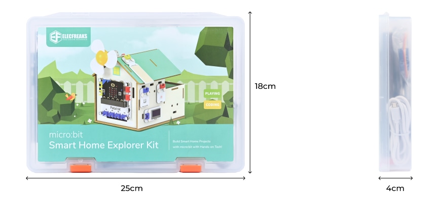 micro:bit Petal Smart Home Explorer Kit - pro chytrou domácnost a IoT rozměry
