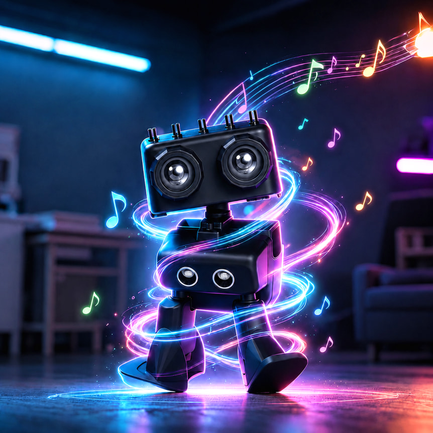 micro:bit PU Robot Kit – programovatelný výukový robot tanec podle rytmu hudby