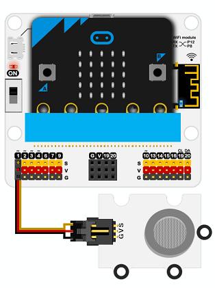 Octopus CO2 senzor zapojení s microbit