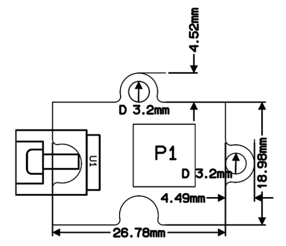 Octopus modul potenciometr - rozměry