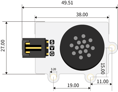 Octopus MP3 Player modul rozměry