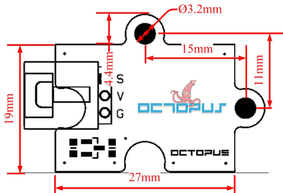 Octopus pasivní bzučák rozměry