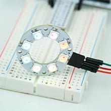 8 RGB LED duhový kroužek