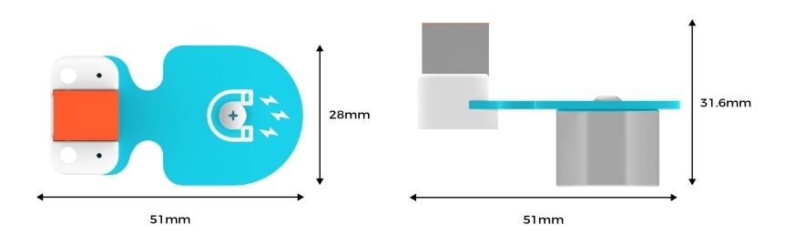 PlanetX Elektromagnet tozměry