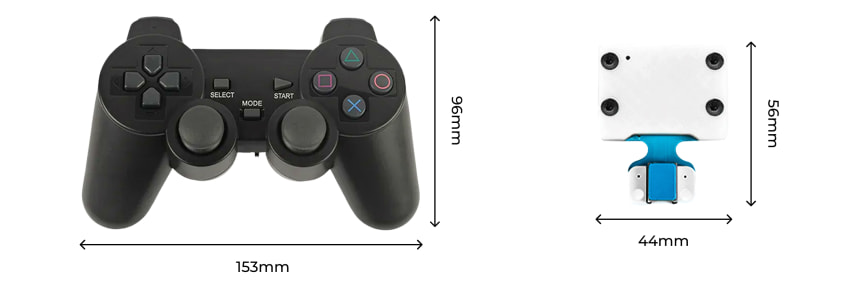 PlanetX PS2 gamepad pro micro:bit rozměry