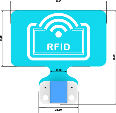 PlanetX RFID modul rozměry
