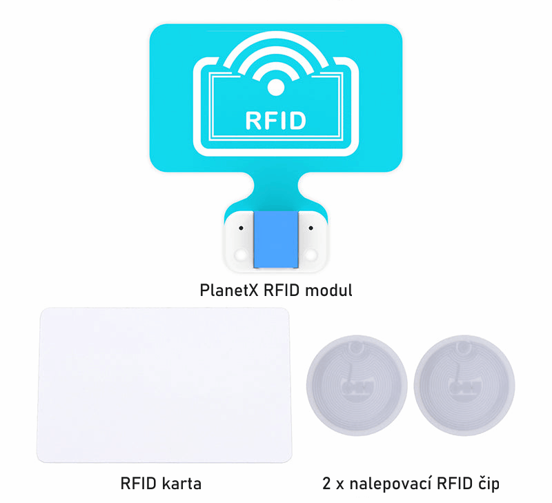 PlanetX RFID modul součásti