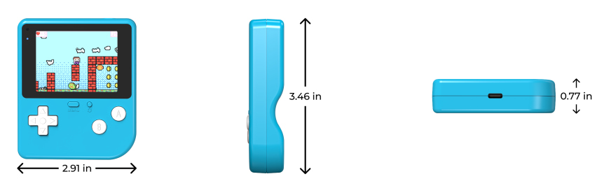 Retro Arcade herní konzole pro výuku programování rozměry