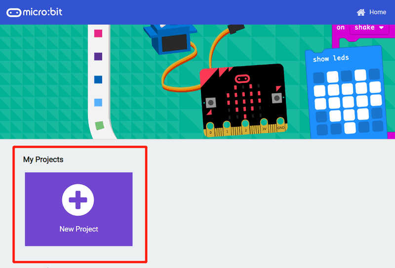 Založení nového projektu pro programování micro:bit