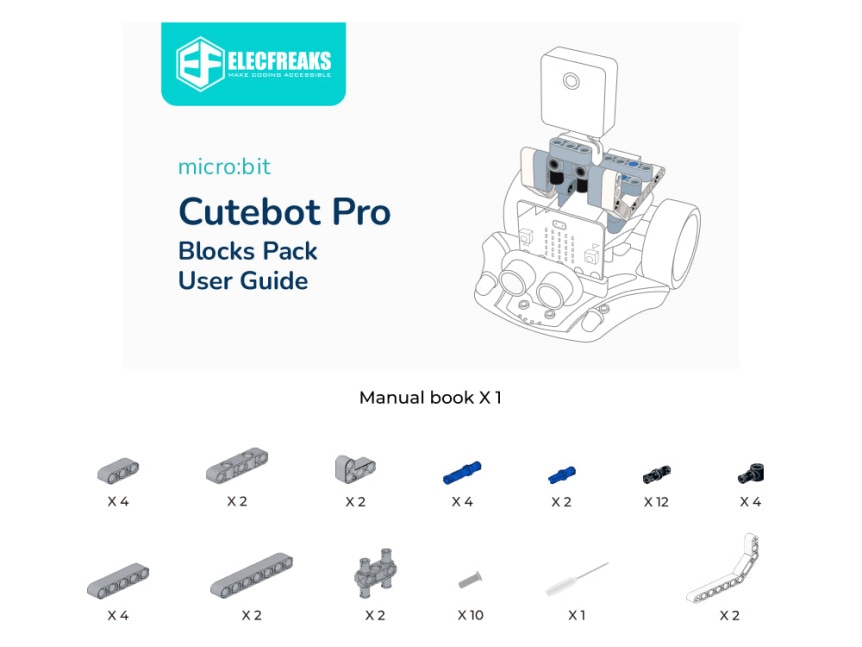 Sada pro uchycení AI kamery a chapadla na Cutebot Pro součásti