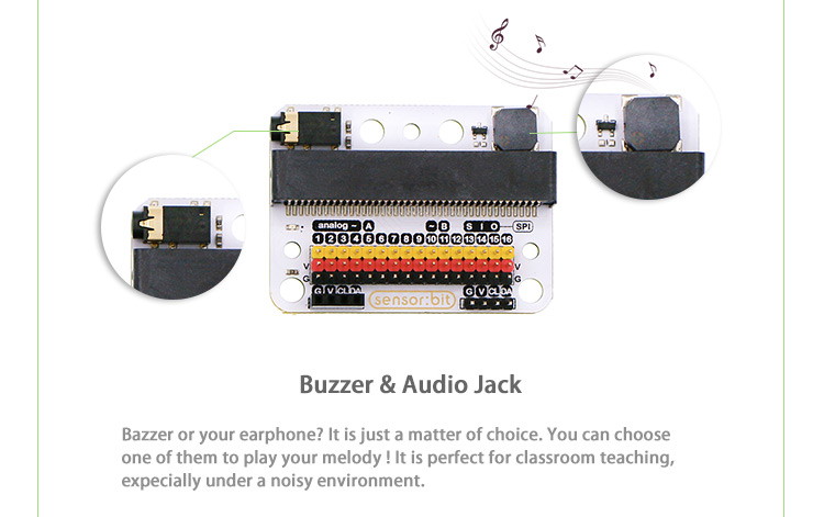 Senzor:bit pro micro:bit - univerzální rozšiřující modul - buzzer