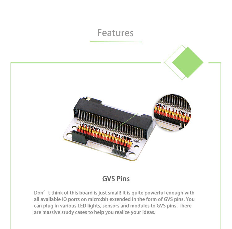 Senzor:bit pro micro:bit - univerzální rozšiřující modul - GVS piny