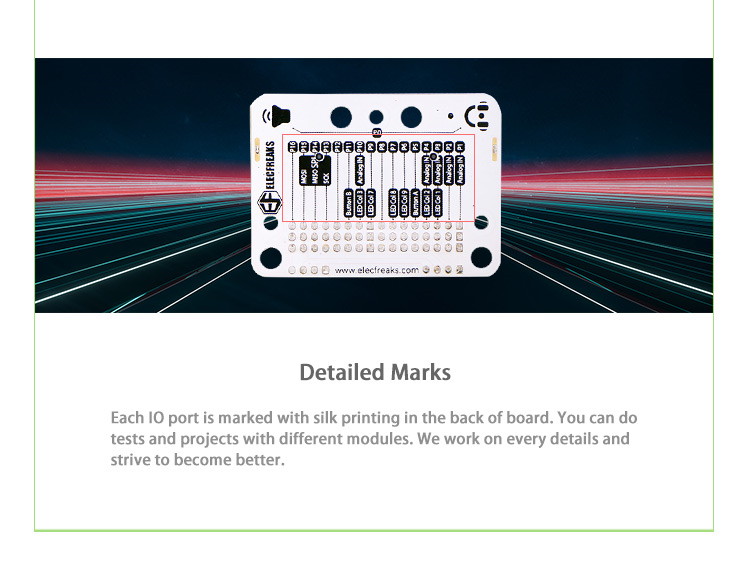 Senzor:bit pro micro:bit - univerzální rozšiřující modul - popisy