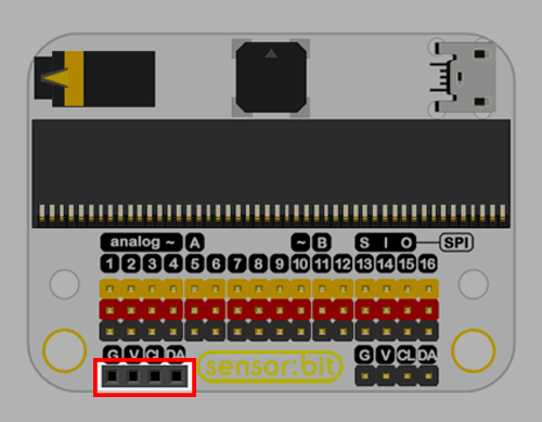 Senzor:bit pro micro:bit - univerzální rozšiřující modul - I2C sběrnice