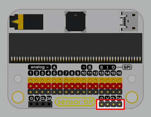 Senzor:bit pro micro:bit - univerzální rozšiřující modul - I2C